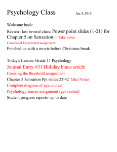 Psychology Class Jan.4, 2016