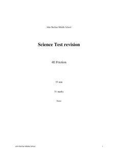 Science Test revision