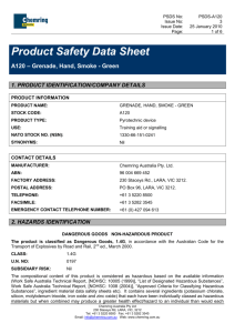 Product Safety Data Sheet A120