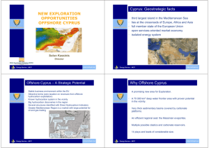 NEW EXPLORATION OPPORTUNITIES OFFSHORE CYPRUS