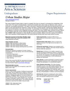 the Urban Studies Program brochure PDF