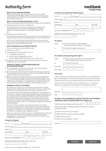 Authorised person authority form