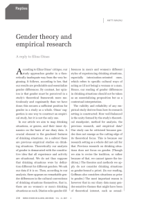 Gender theory and empirical research