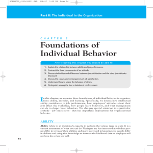 Chapter 2 Foundations of Individual Behavior