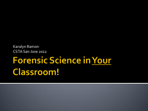 Forensic Science in Your Classroom!
