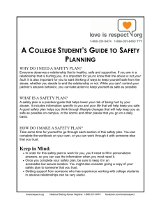 a college student's guide to safety planning