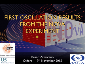First oscillation results for the NOvA experiment