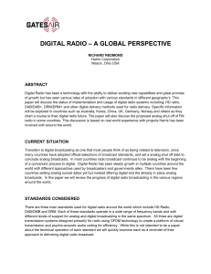 digital radio – a global perspective