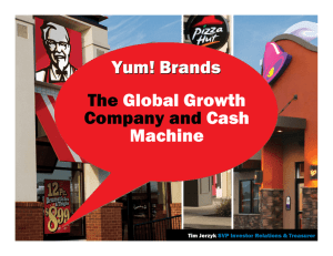 Yum! Brands The Global Growth Company and Cash - Corporate-ir