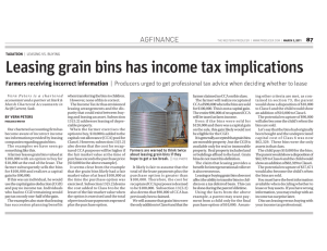 Leasing grain bins has income tax implications