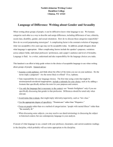 Language of Difference: Writing about Gender