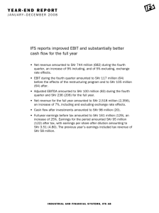 IFS | Year-End Report 2008
