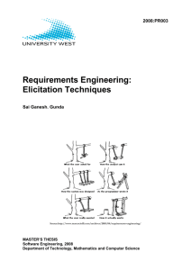 Requirements Engineering: Elicitation Techniques