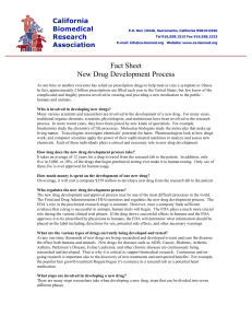 Fact Sheet New Drug Development Process