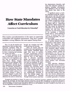 How State Mandates Affect Curriculum