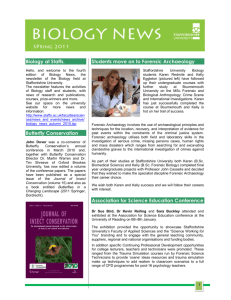 Biology Newsletter - Staffordshire University