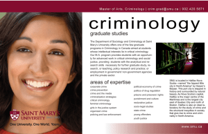 Masters in Criminology Program