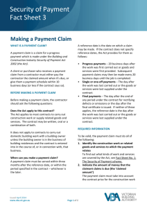 3. Making a payment claim