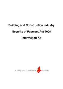 Building and Construction Industry Security of Payment Act 2004