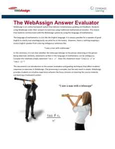 The WebAssign Answer Evaluator