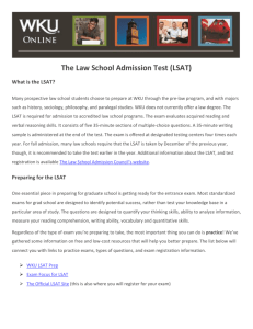The Law School Admission Test (LSAT)