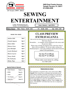 SEWING ENTERTAINMENT