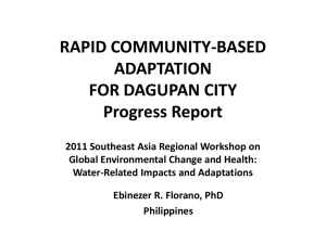 COMMUNITY-BASED ADAPTATION FOR DAGUPAN CITY
