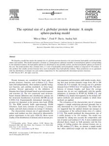 The optimal size of a globular protein domain: A simple sphere