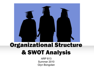 Organizational Structure & SWOT Analysis