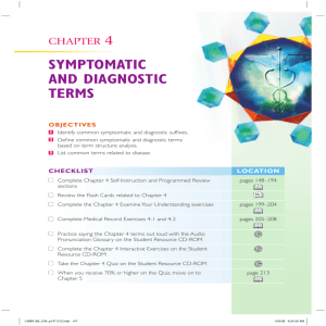 SYMPTOMATIC AND DIAGNOSTIC TERMS