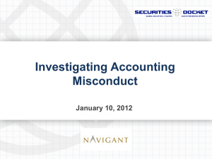 Investigating Accounting Misconduct