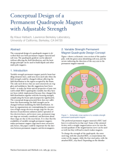 Conceptual Design of a Permanent Quadrupole Magnet with