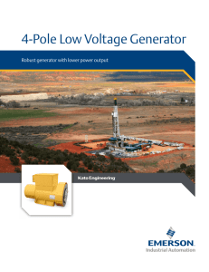 4-Pole Low Voltage Generator - Emerson Industrial Automation