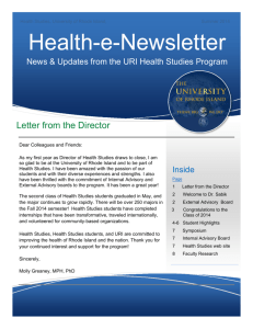 Health-e-Newsletter - University of Rhode Island