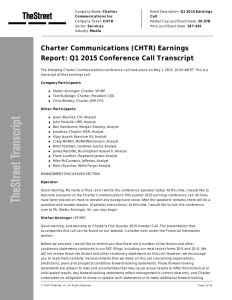 Charter Communications (CHTR) Earnings Report: Q1