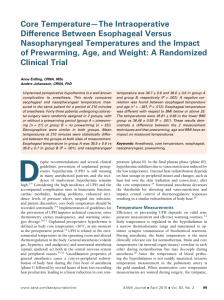 Core Temperature—The Intraoperative Difference Between