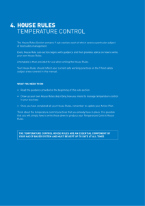 4. HOUSE RULES TEMPERATURE CONTROL