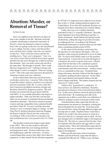 Abortion: Murder-Or Removal of Tissue? by Dane Inouye