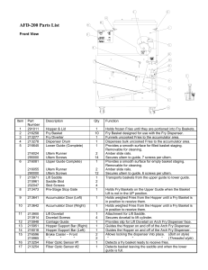PARTS IDENTIFICATION AND FUNCTION