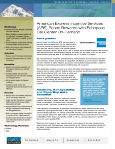 American Express Incentive Services (AEIS) Reaps Rewards with