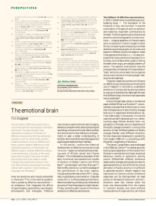 The emotional brain