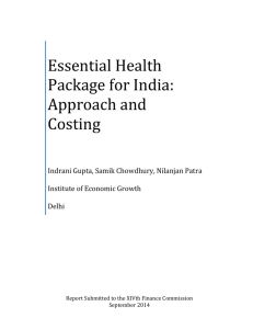 Essential Health Package for India: Approach and Costing