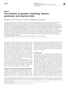 The evolution of genomic imprinting: theories, predictions and