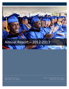 Annual Report ? 2012-2013 - Craven Community College