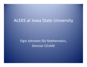 ALEKS at Iowa State University