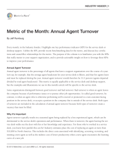 Metric of the Month: Annual Agent Turnover