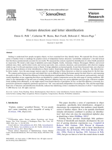 Feature detection and letter identification - NYU Psychology