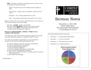 Sermon Notes - Christ Covenant Church