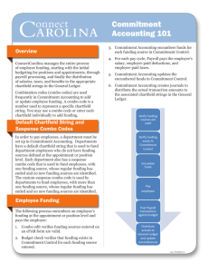 Commitment Accounting 101 - ConnectCarolina User Information