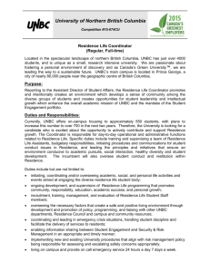 15-074CU Residence Life Coordinator Job Description